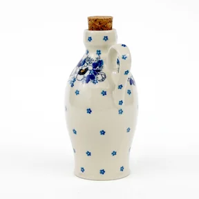 Butelka na olej B85 0,5l <br> 2222 Biało-niebieskie anemony